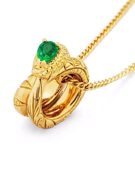 gucci ouroboros necklace gold